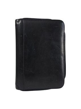 Wilsons Leather Planner Organizer Agenda 3 Ring Binder Black Zip Closure